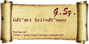 Gödri Szilvánusz névjegykártya